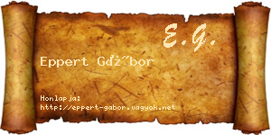 Eppert Gábor névjegykártya