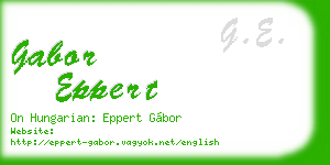 gabor eppert business card